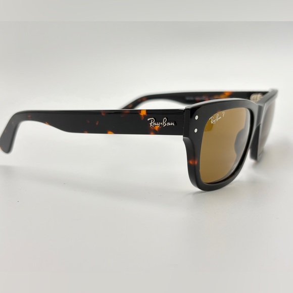 By Ray-Ban Tortoise RB2383 Polarized Sunglasses Brown Lens 2025 Mr Burbank - Picture 4 of 13